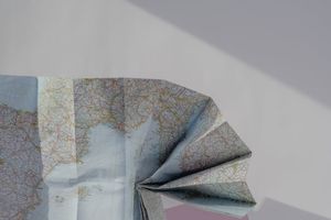 Abstract travel map with visual energy points